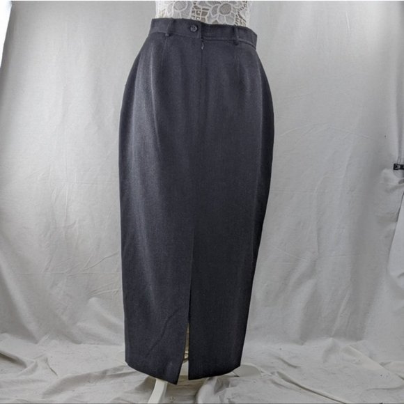 [ Embassy Row Petites ] Pure Wool Pencil Skirt - Picture 3 of 11